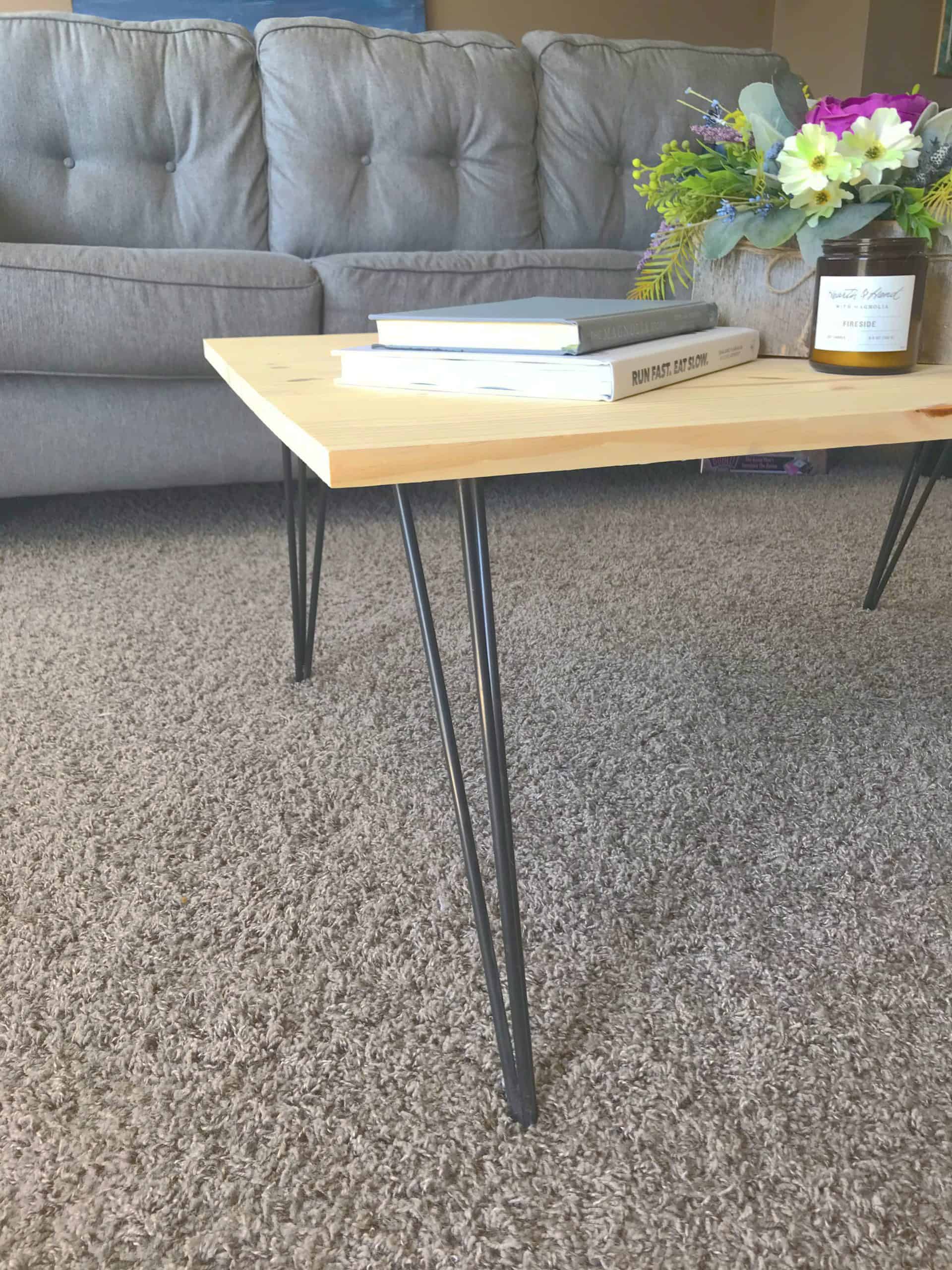DIY Hairpin Leg Coffee Table