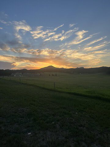 Photo of the view from the Deck at the Tiny Bison Resort in Custer, SD