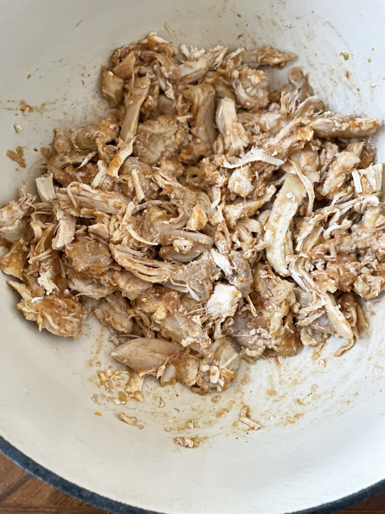 Dutch Oven Mexican Shredded Chicken