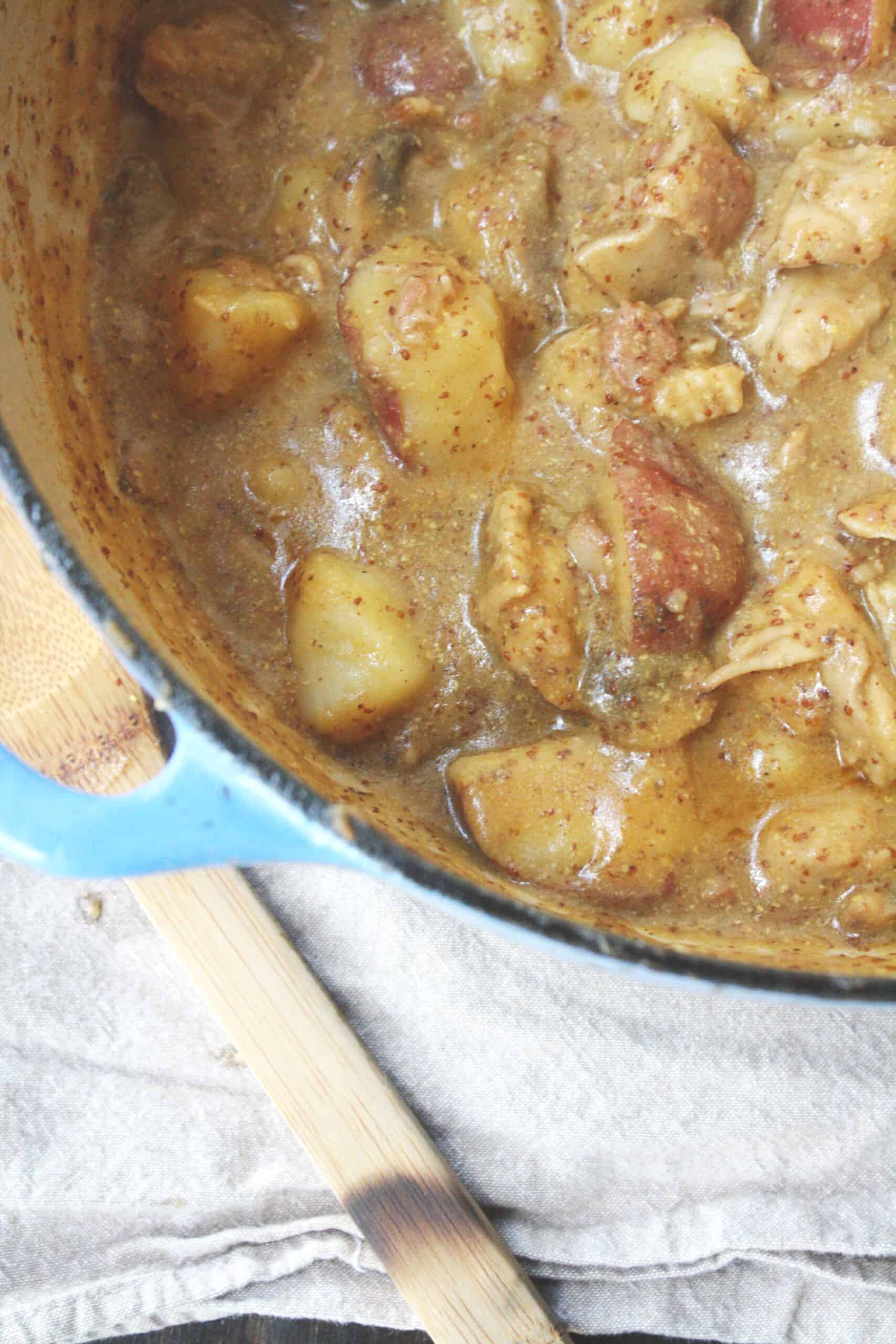 Dutch Oven Smothered Chicken and Potatoes Recipe