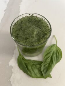 How to Make a Blended Basil Martini