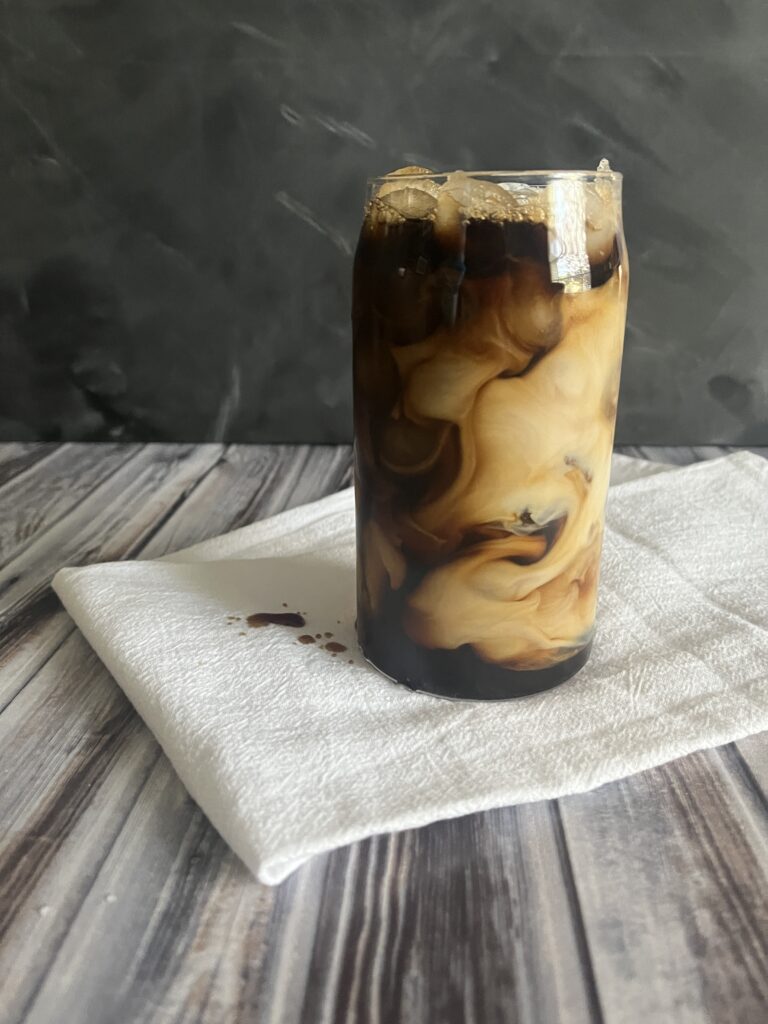 Stylized photo of ice coffee