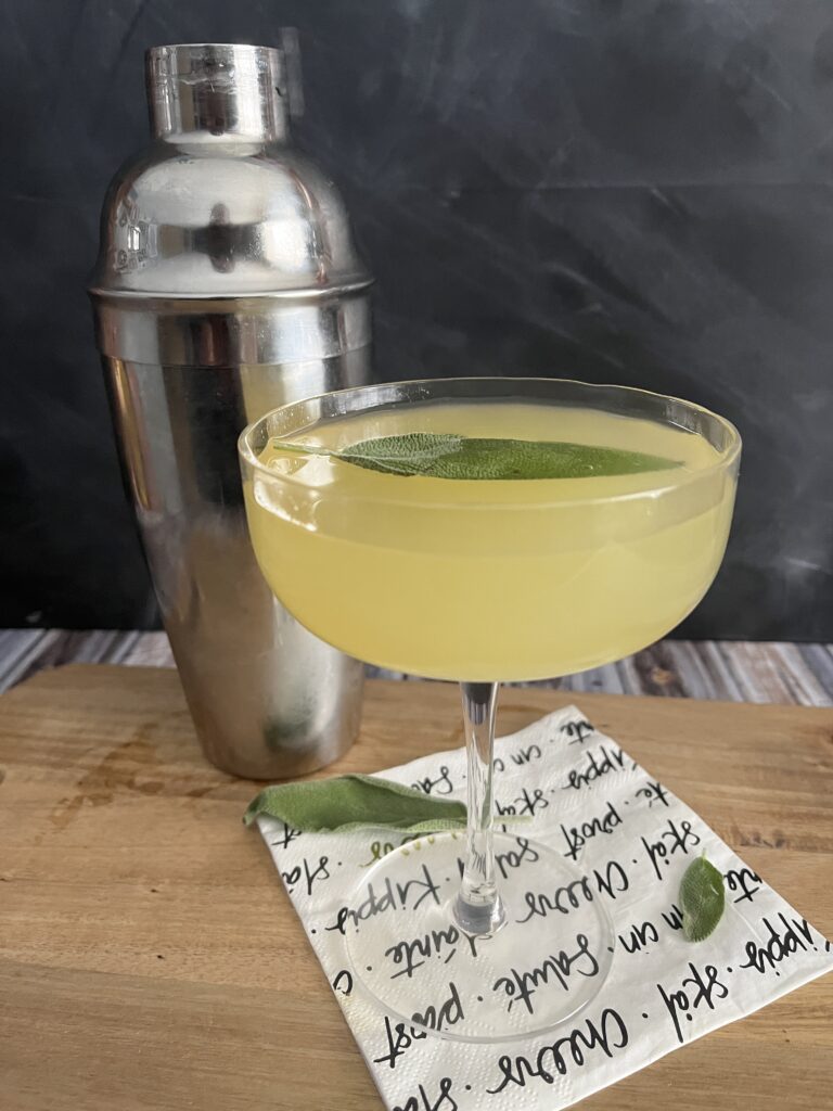 Photo of Sage Gin Gimlet and Shaker Glass