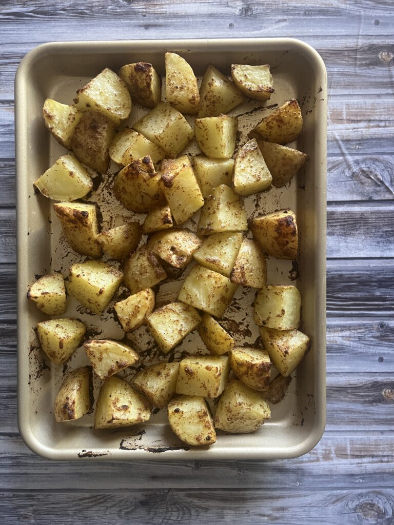 Photo of mustard roasted potatoes