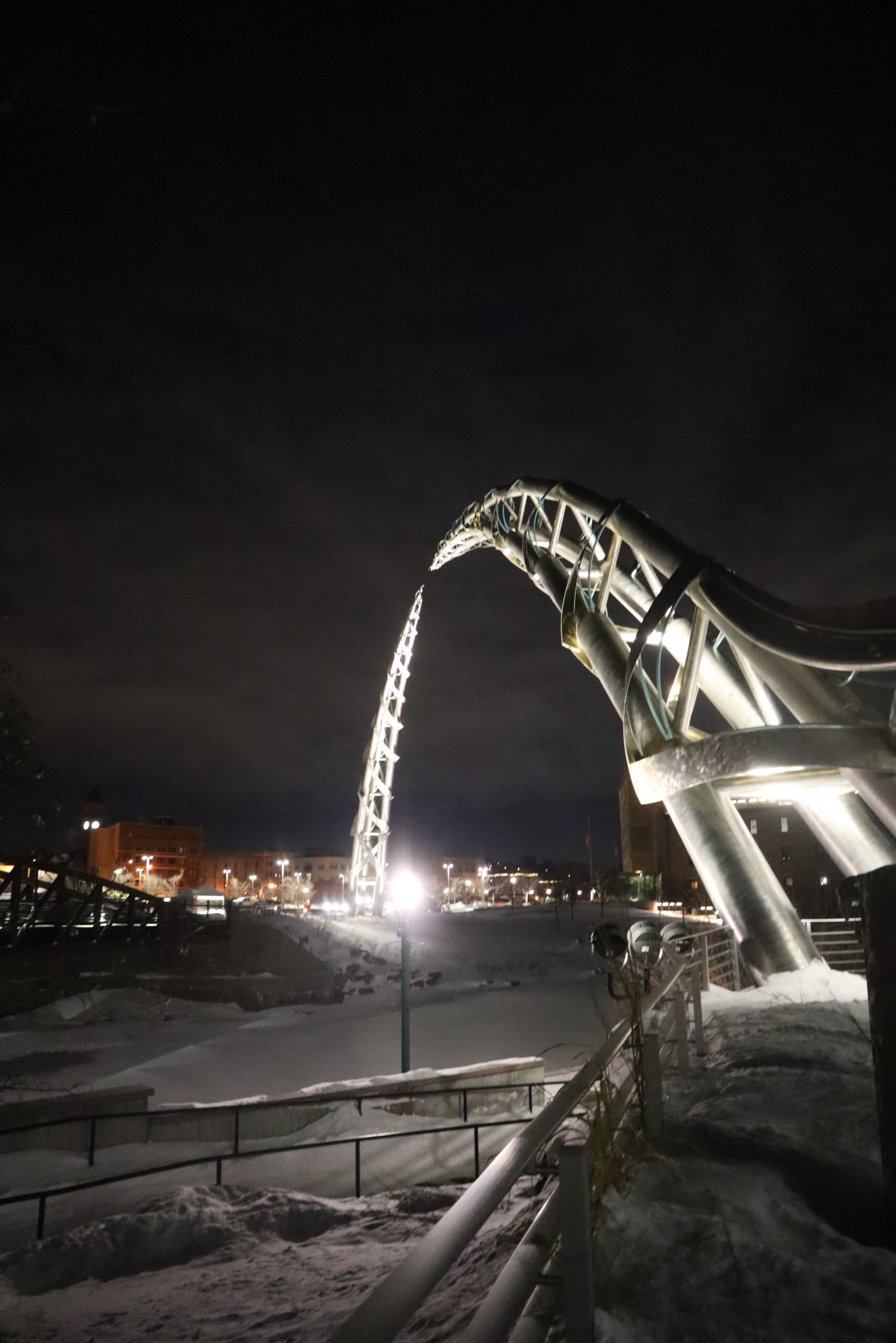 The Arc of Dreams at night, Sioux Falls, SD