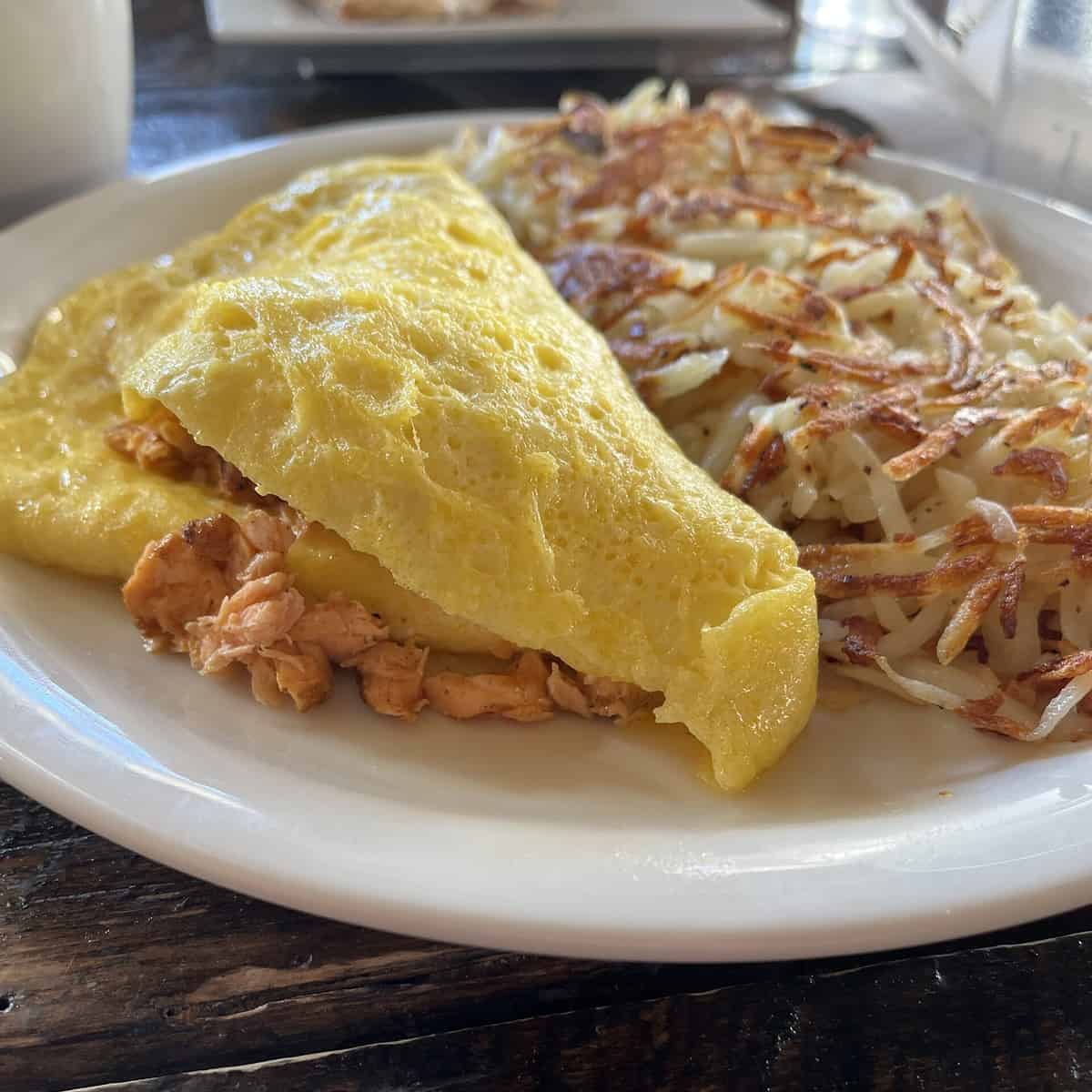 photo of salmon omelet, Josiah's Coffeehouse, Sioux Falls