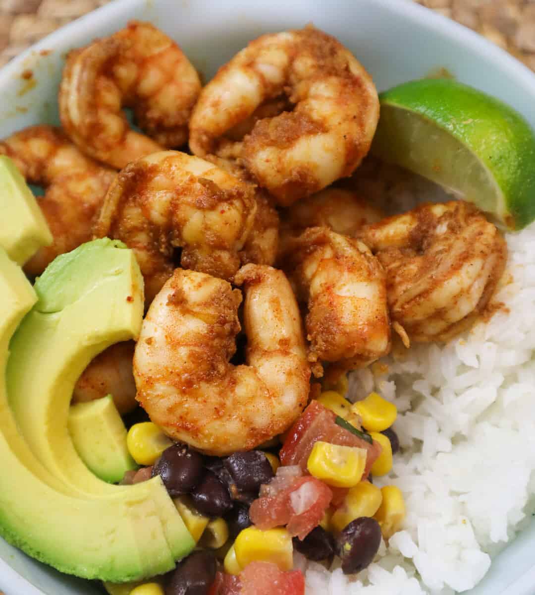 Photo of shrimp taco bowls.